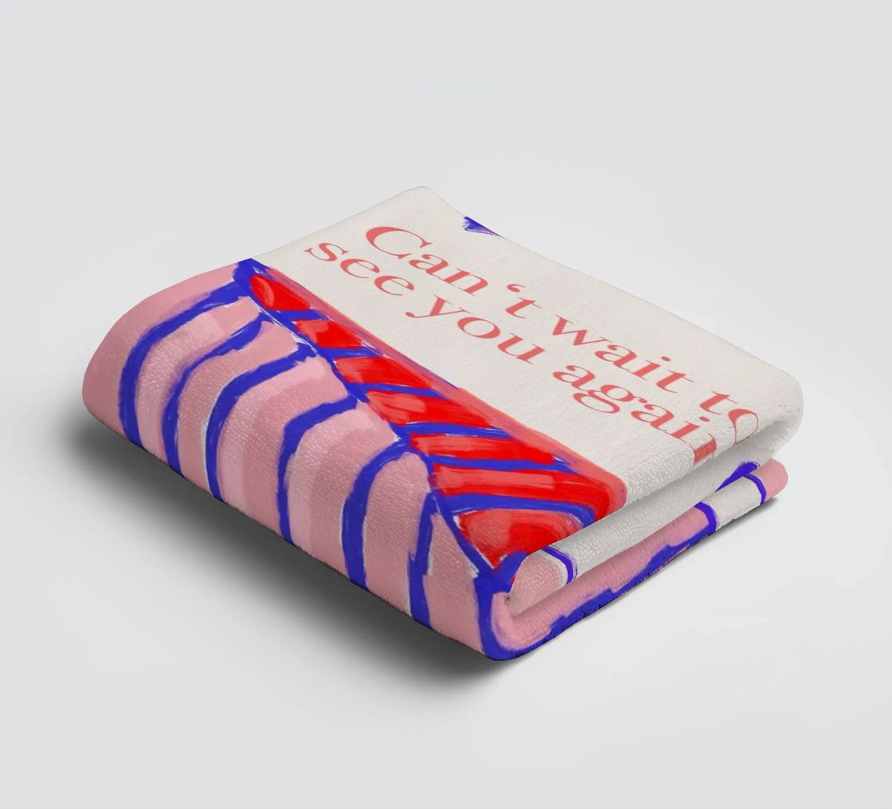 Can't wait to see you again serviette de bain de Hej Ibiza by Ute Arnold