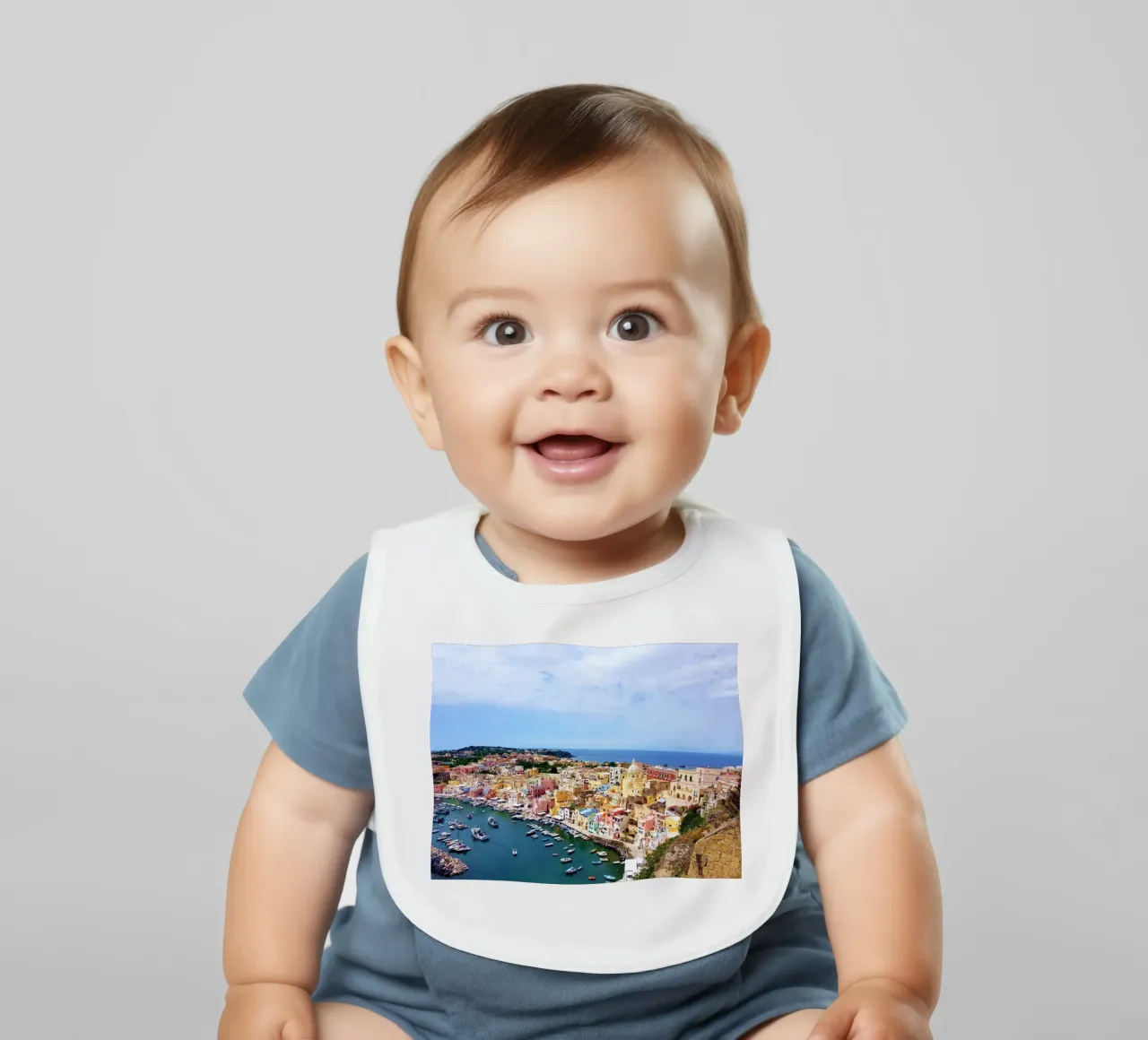 Procida baby bib by Massimo Frascogna
