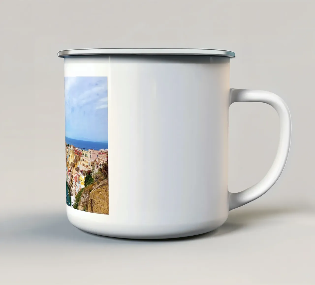 Procida tazza in smalto da Massimo Frascogna