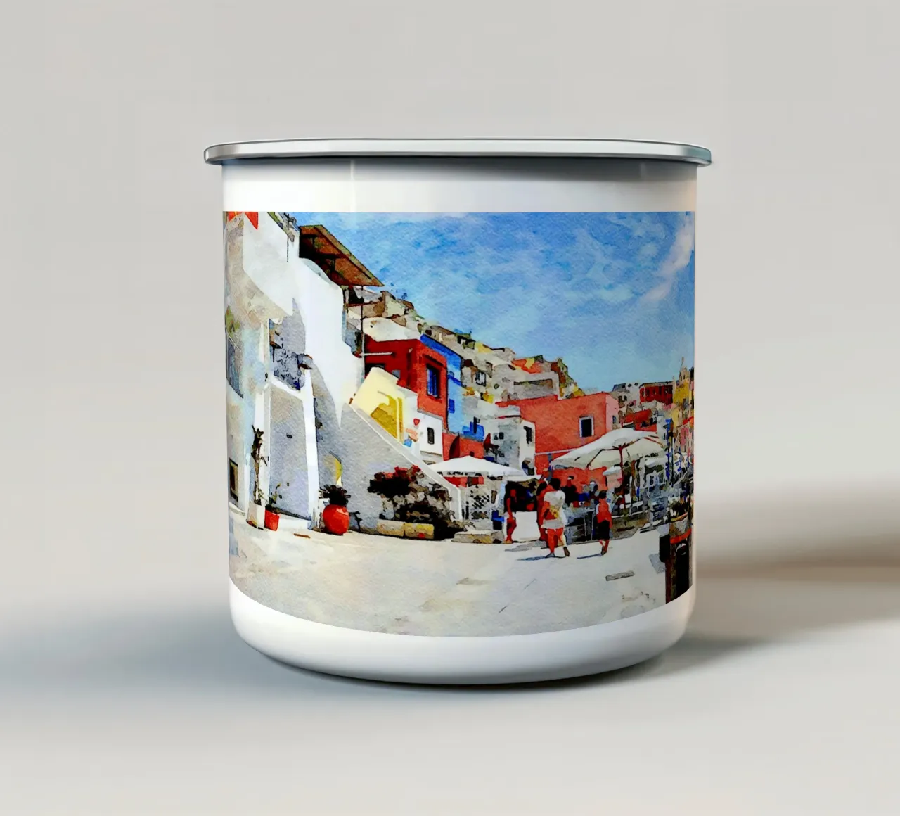 Procida tazza in smalto da Massimo Frascogna