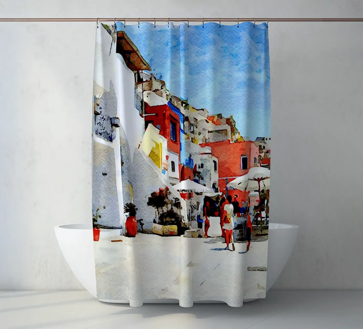 Procida Duschvorhang von Massimo Frascogna