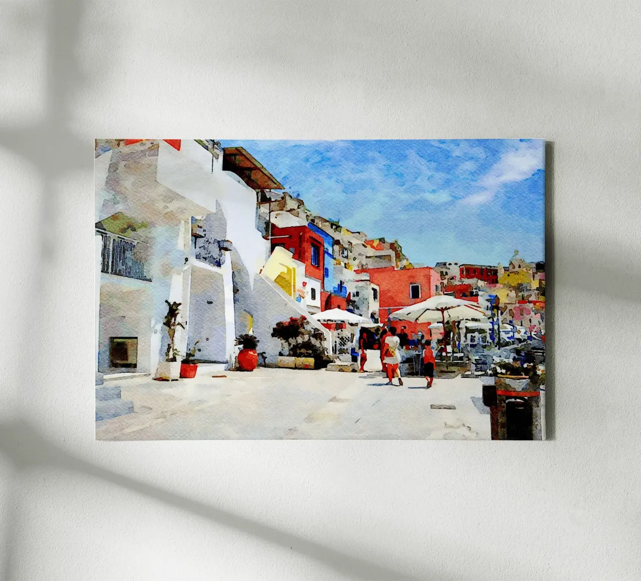 Procida tela con Cornice a cassetta da Massimo Frascogna