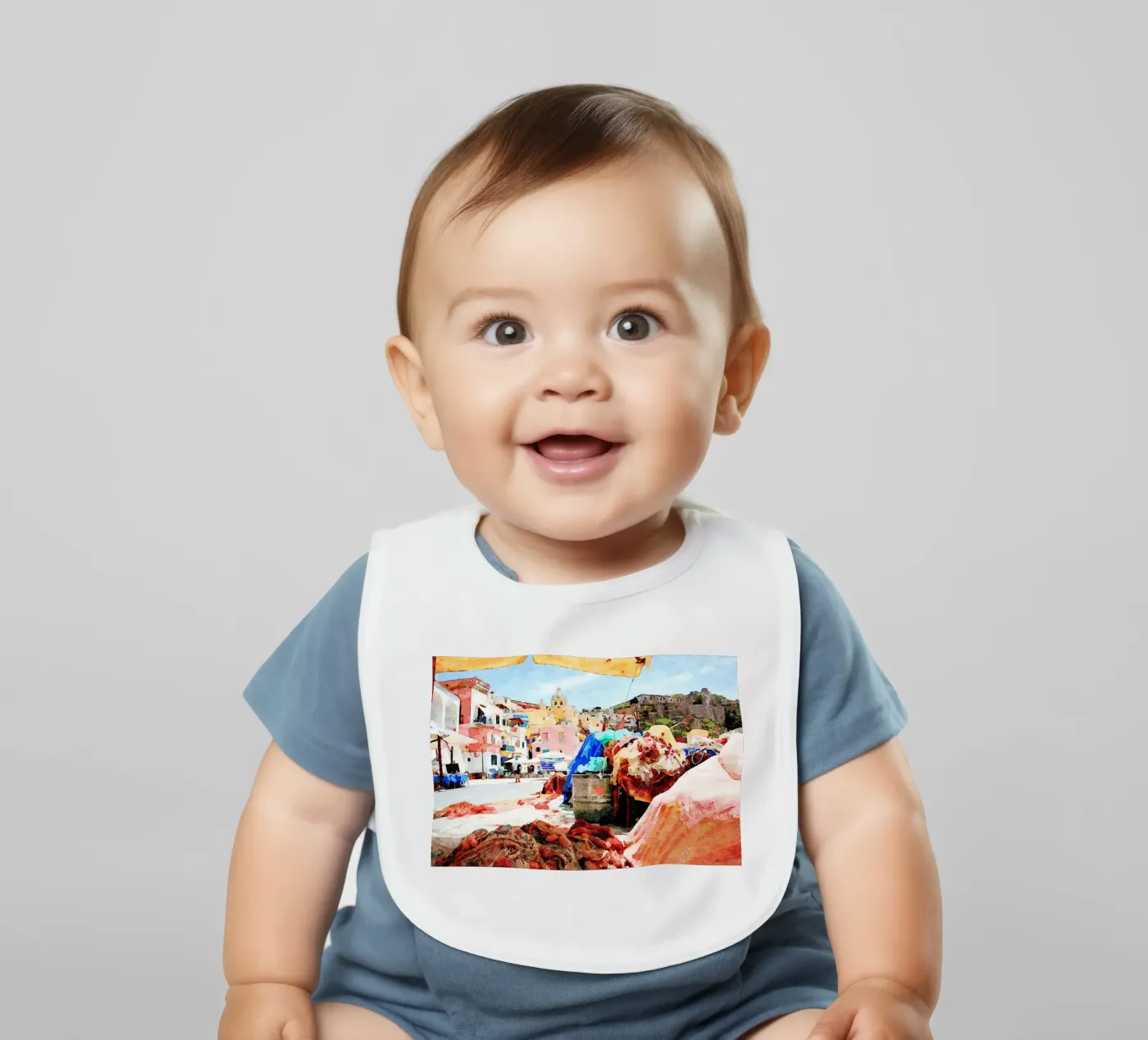 Procida baby bib by Massimo Frascogna
