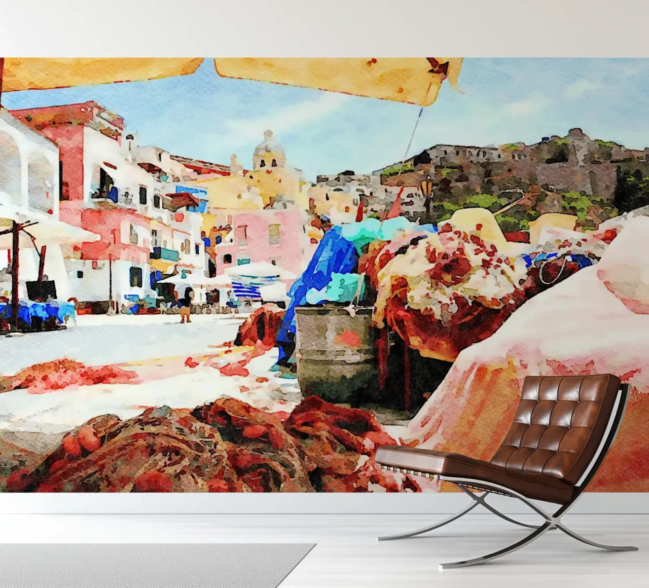 Procida fotobehang van Massimo Frascogna