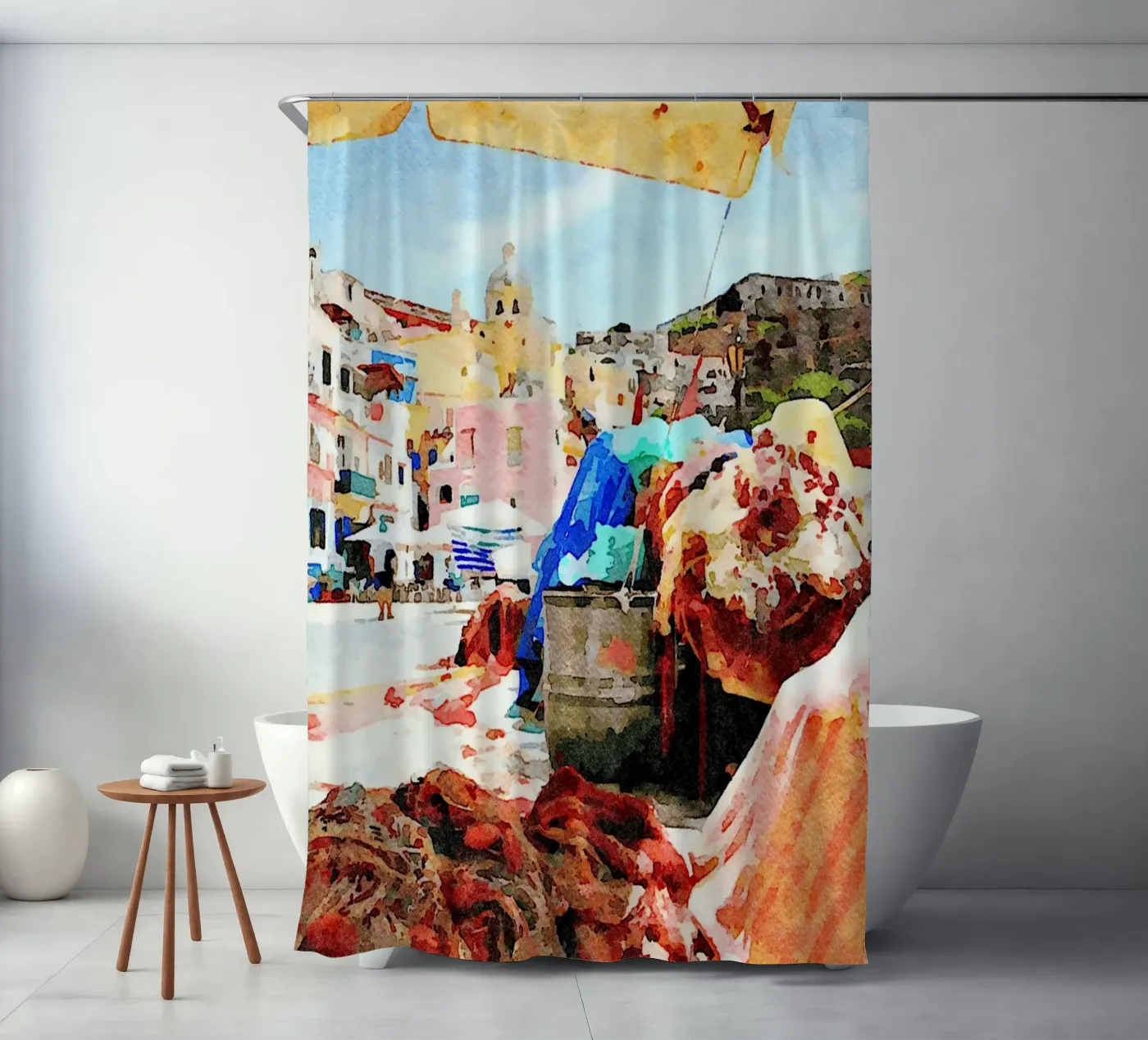 Procida Duschvorhang von Massimo Frascogna