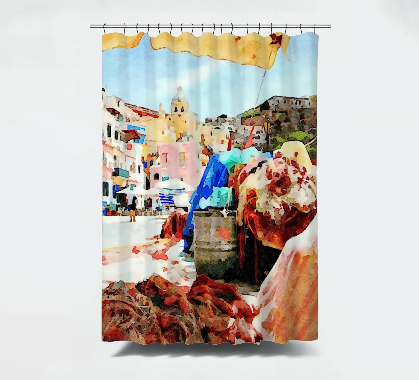 Procida Duschvorhang von Massimo Frascogna