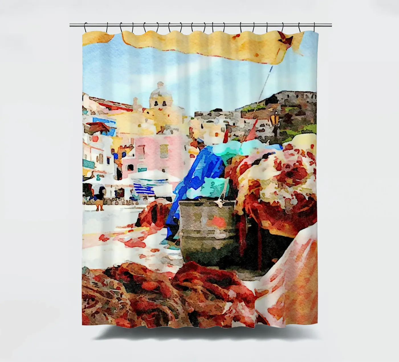 Procida Duschvorhang von Massimo Frascogna