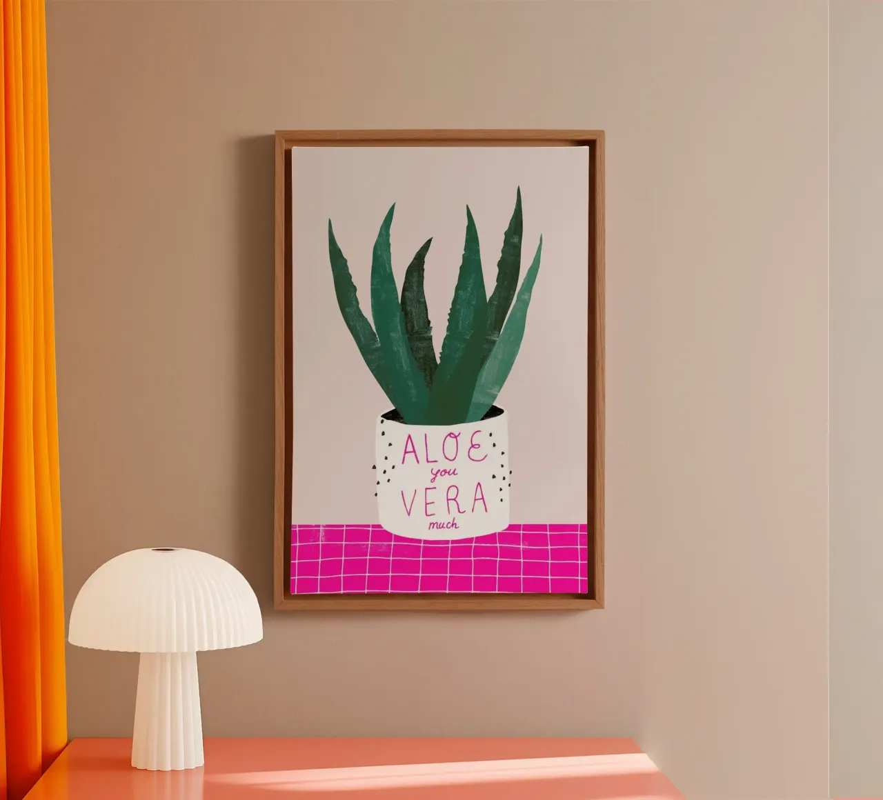 Aloe Vera tela con Cornice a cassetta da typealive