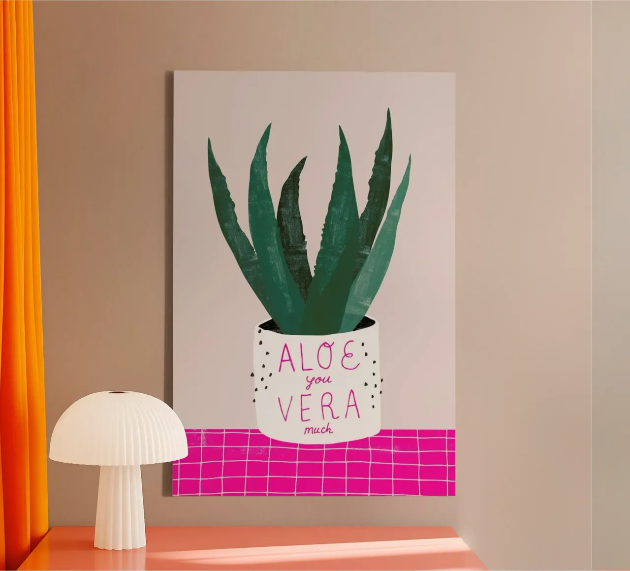 Aloe Vera tela con Cornice a cassetta da typealive