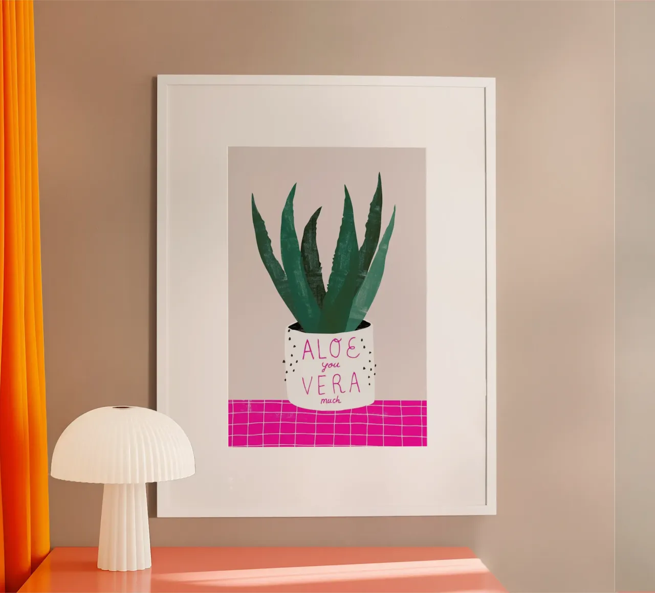 Aloe Vera poster con telaio in alluminio da typealive