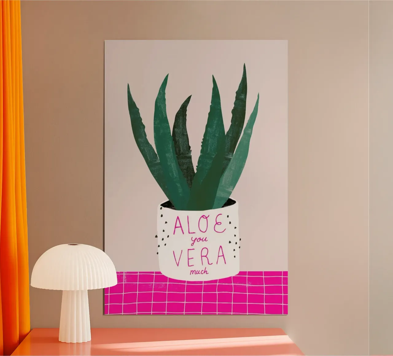Aloe Vera poster con telaio in alluminio da typealive
