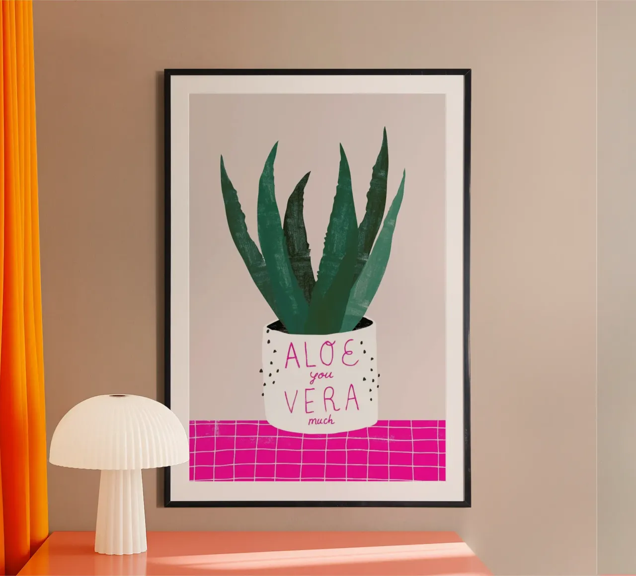 Aloe Vera poster con telaio in alluminio da typealive