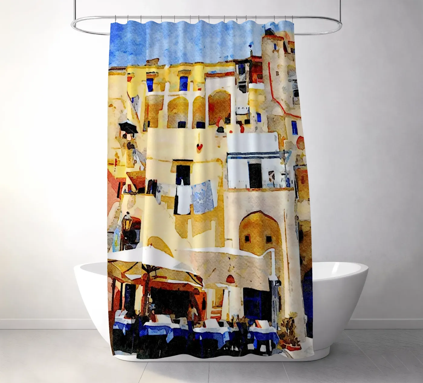 Procida Duschvorhang von Massimo Frascogna