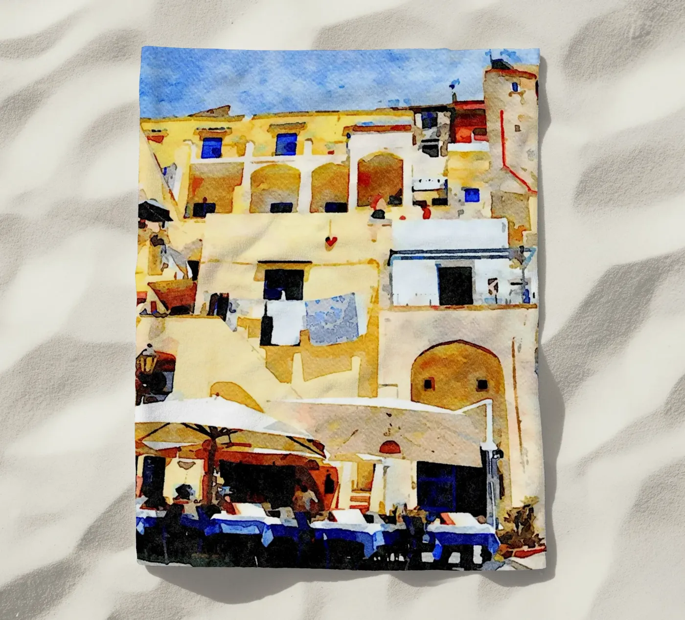 Procida beach towel by Massimo Frascogna