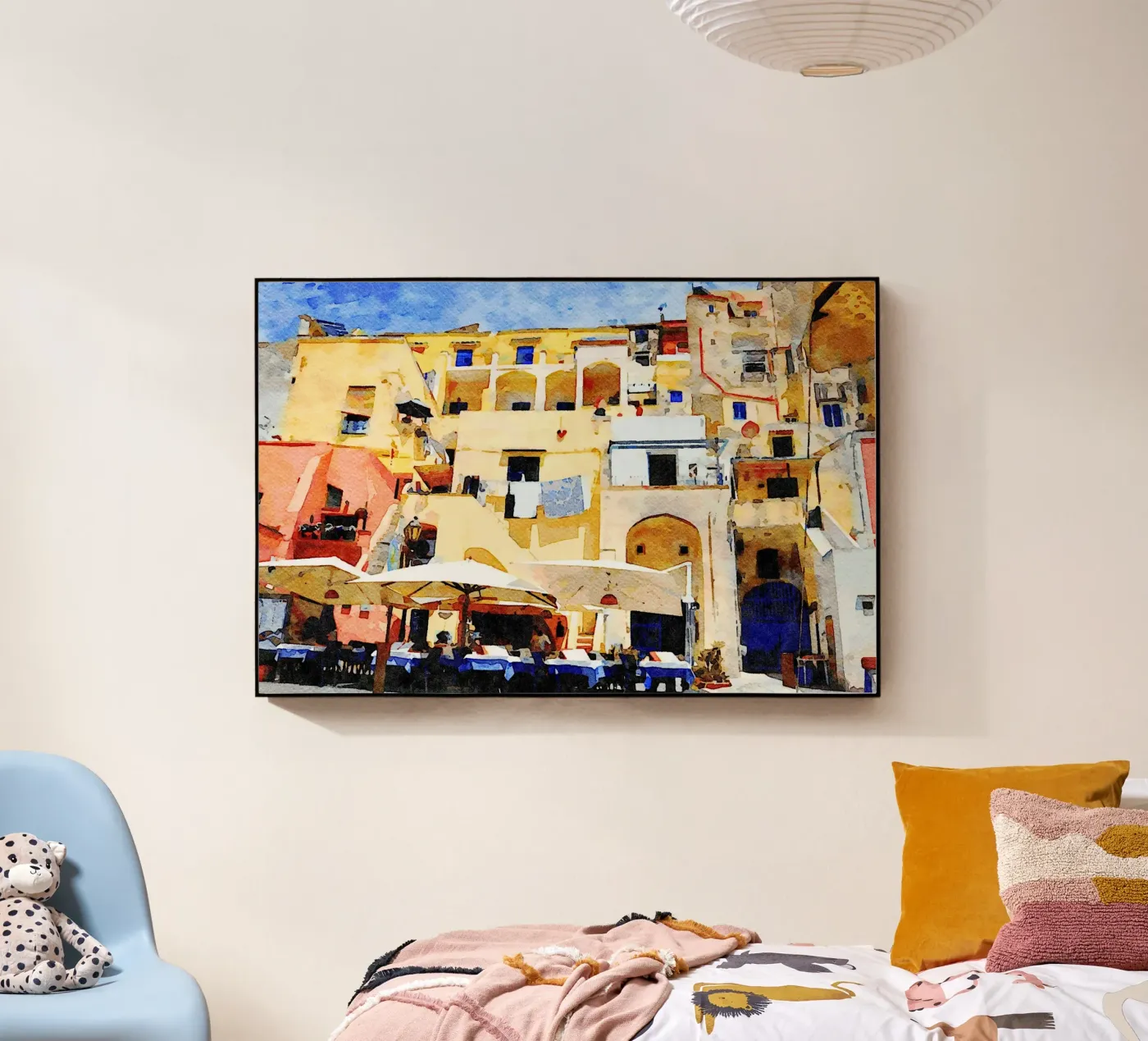 Procida acryl van Massimo Frascogna