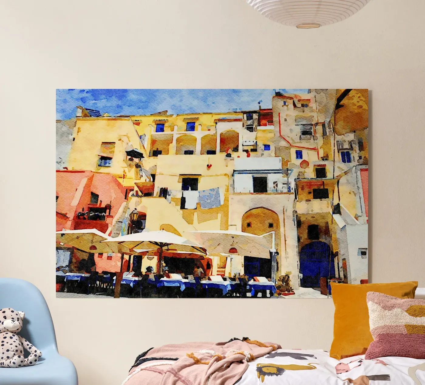 Procida acryl van Massimo Frascogna