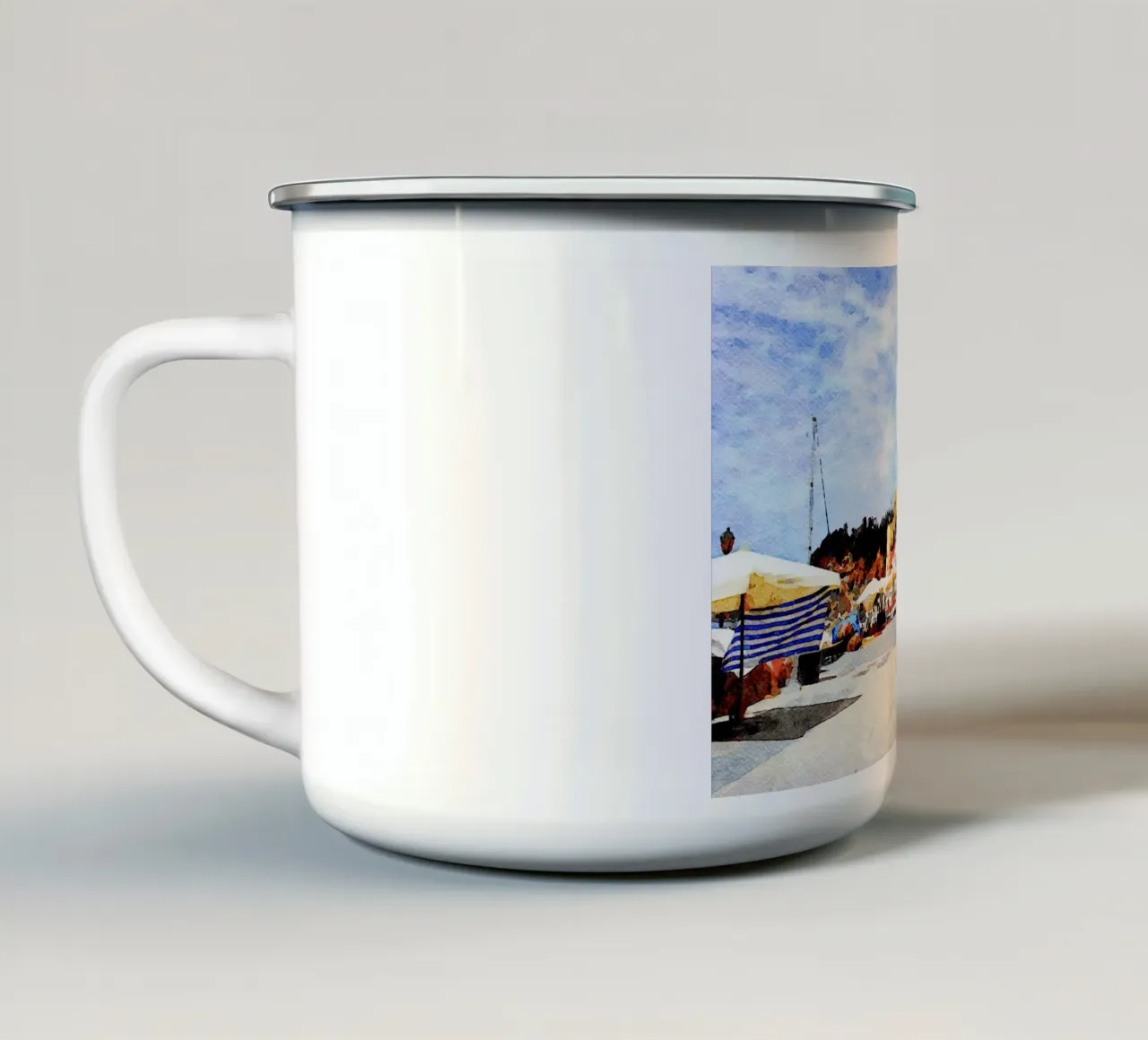 Procida tazza in smalto da Massimo Frascogna