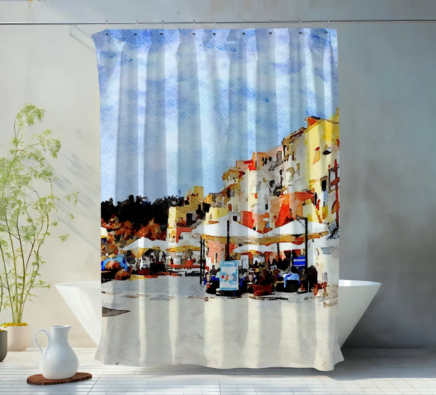 Procida Duschvorhang von Massimo Frascogna