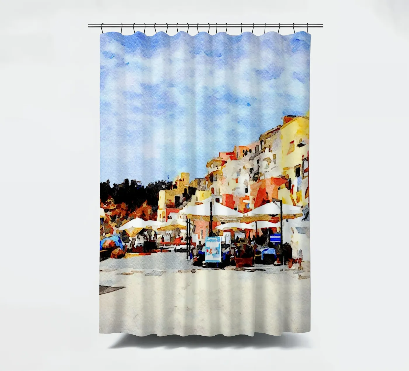 Procida Duschvorhang von Massimo Frascogna