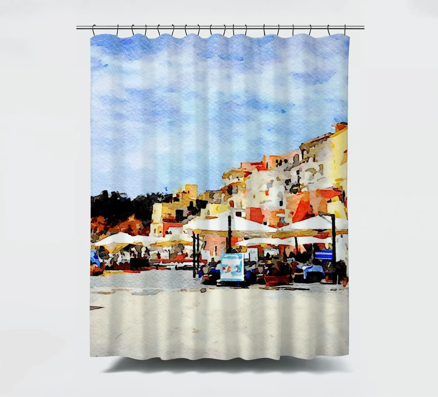 Procida Duschvorhang von Massimo Frascogna