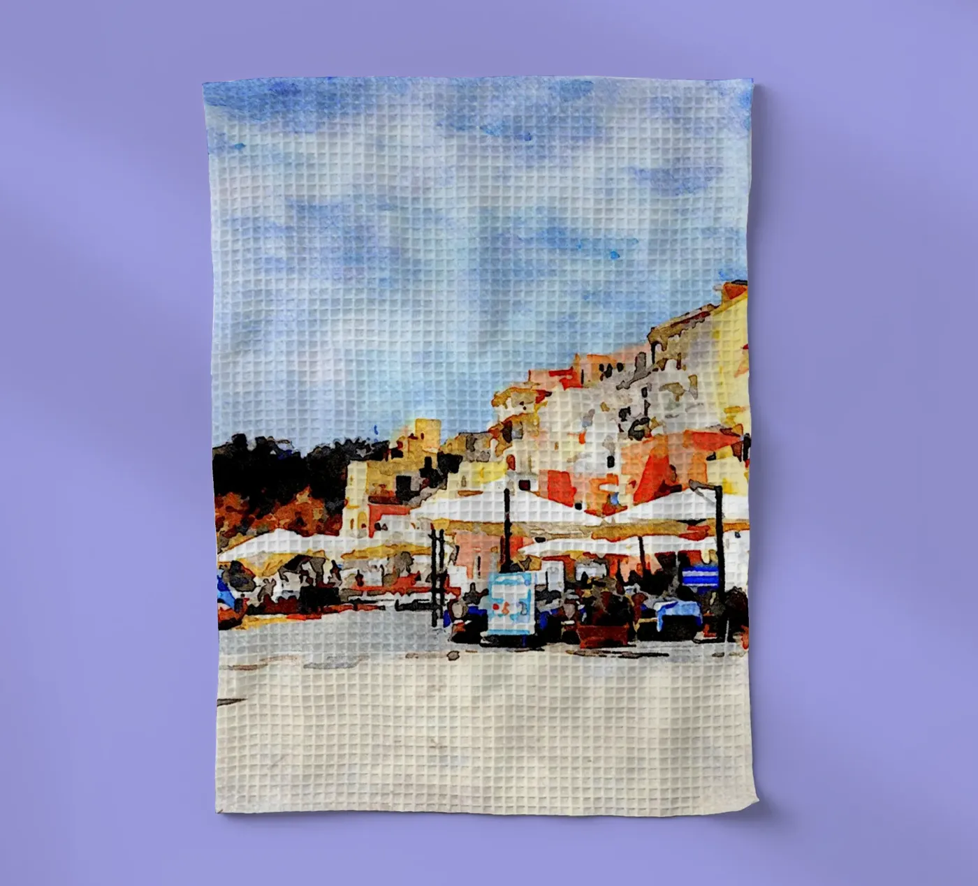 Procida tea towel by Massimo Frascogna