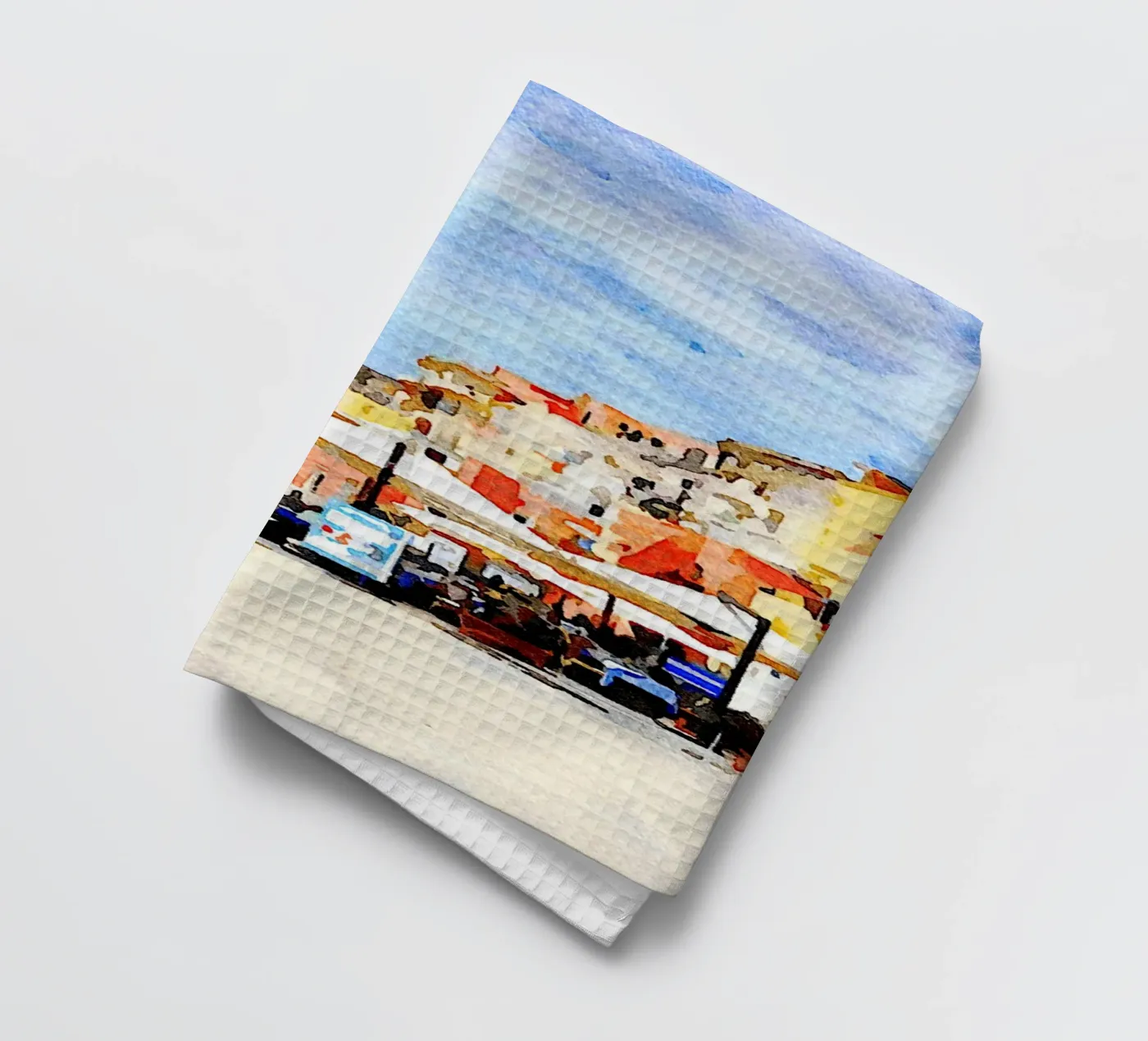 Procida tea towel by Massimo Frascogna