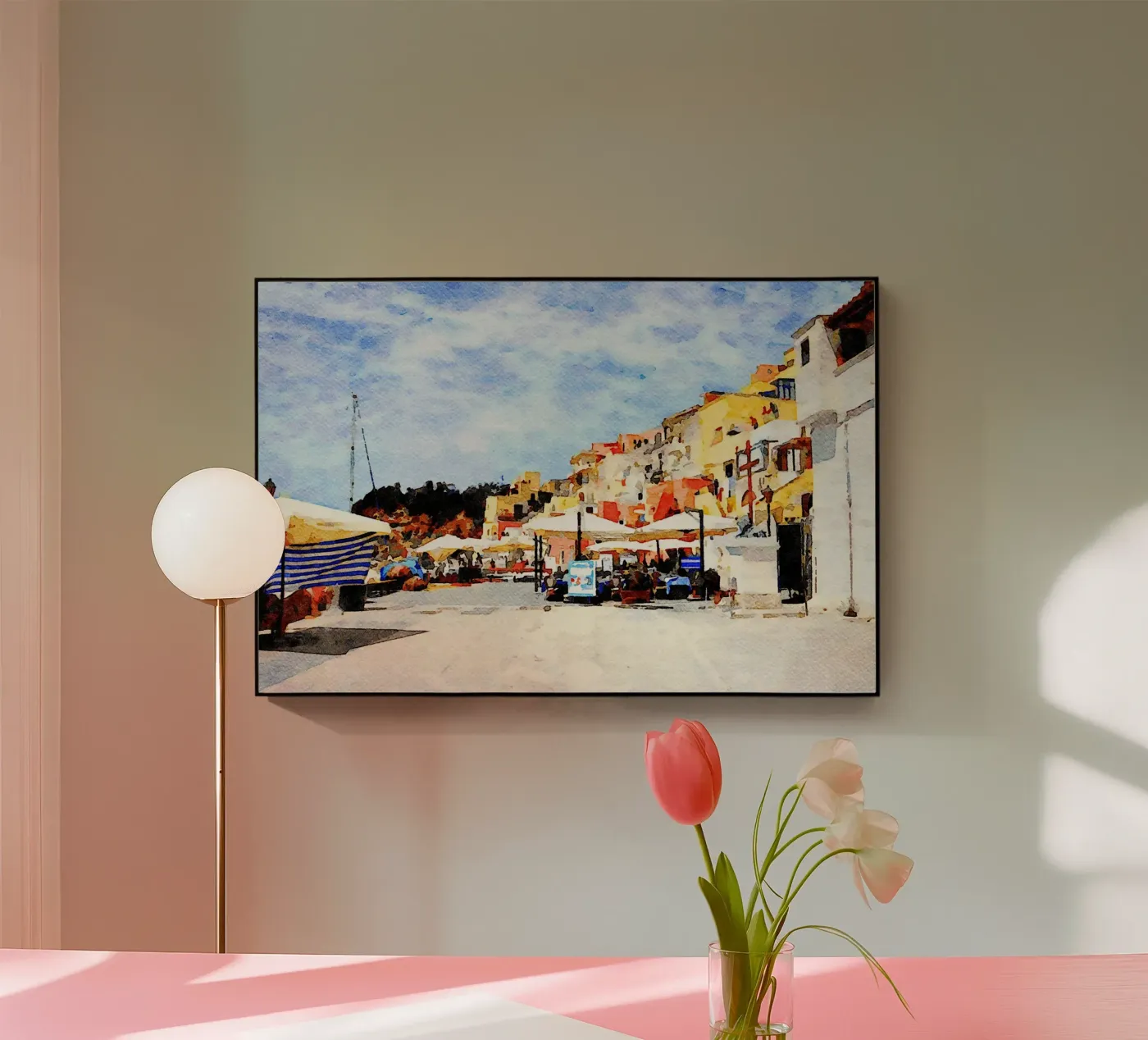 Procida acrylic glass by Massimo Frascogna