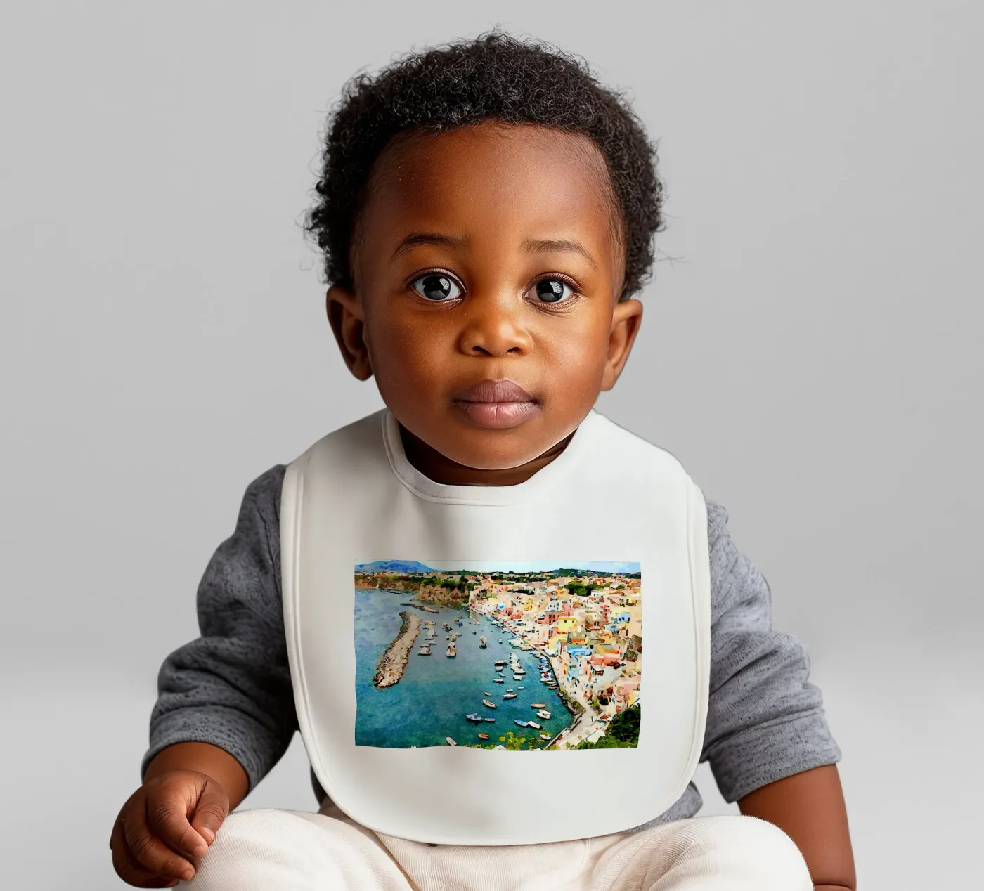 Procida baby bib by Massimo Frascogna