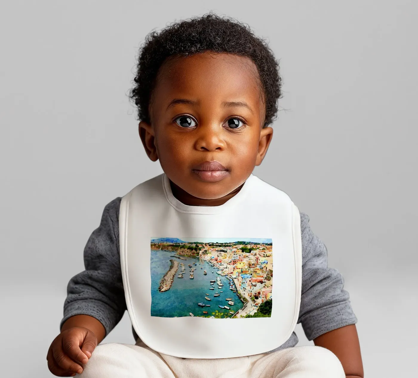 Procida baby bib by Massimo Frascogna