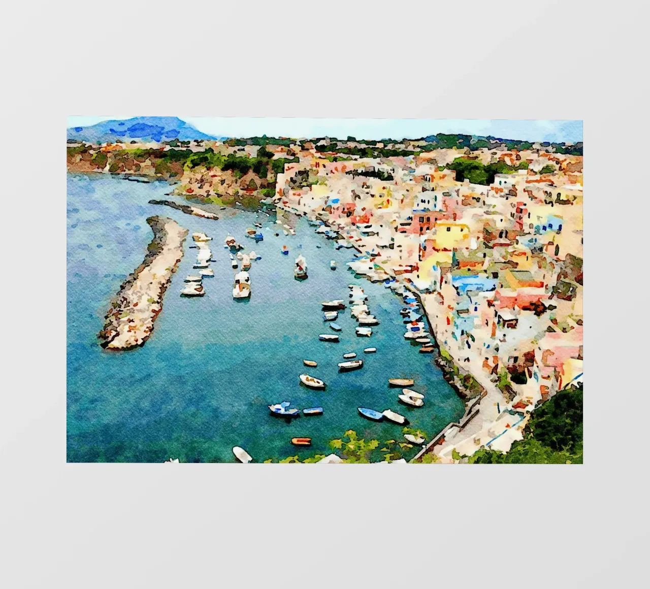 Procida fotobehang van Massimo Frascogna