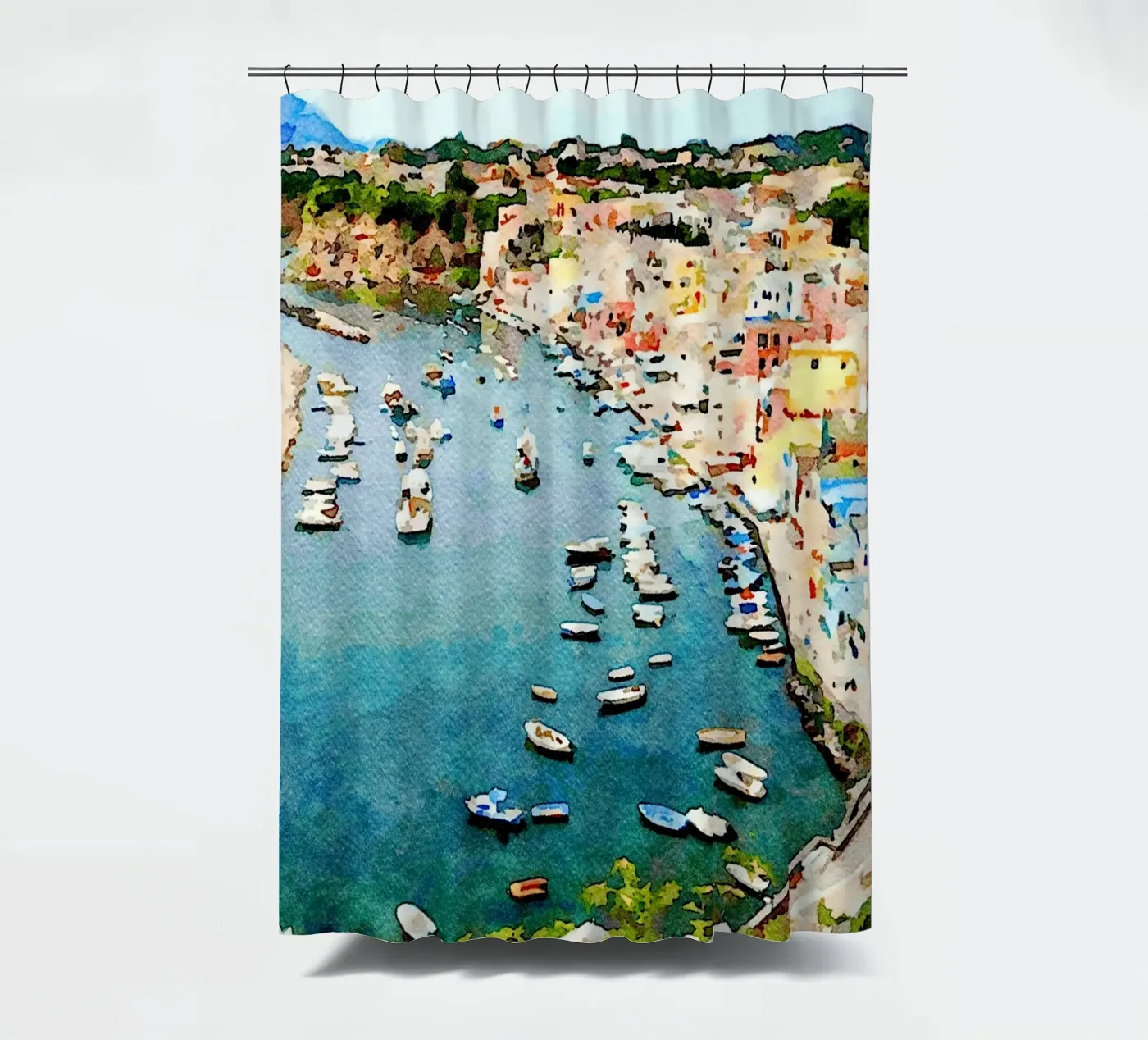 Procida Duschvorhang von Massimo Frascogna