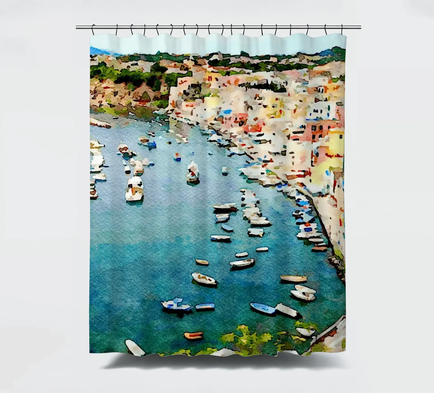 Procida Duschvorhang von Massimo Frascogna