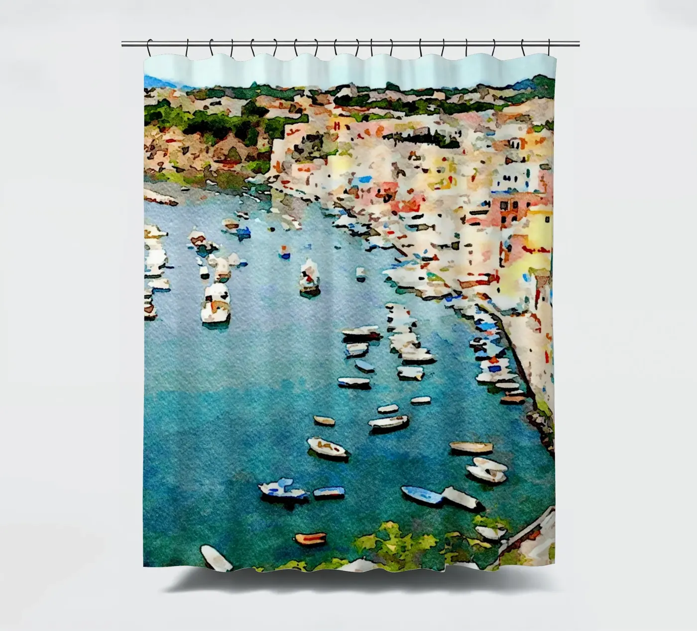 Procida douchegordijn van Massimo Frascogna