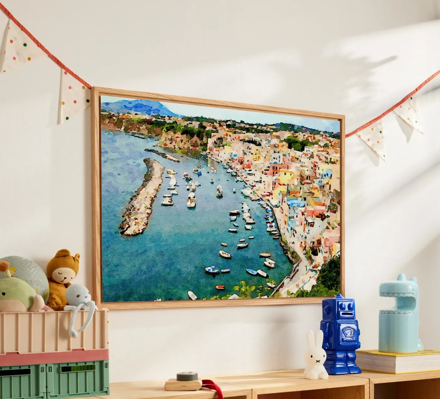 Procida acryl van Massimo Frascogna