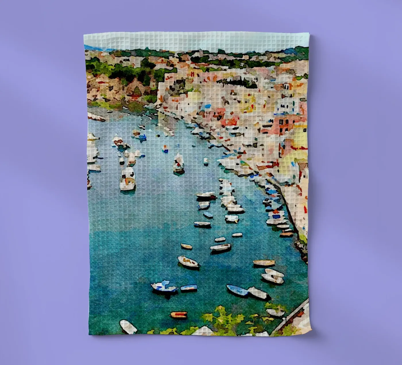 Procida tea towel by Massimo Frascogna