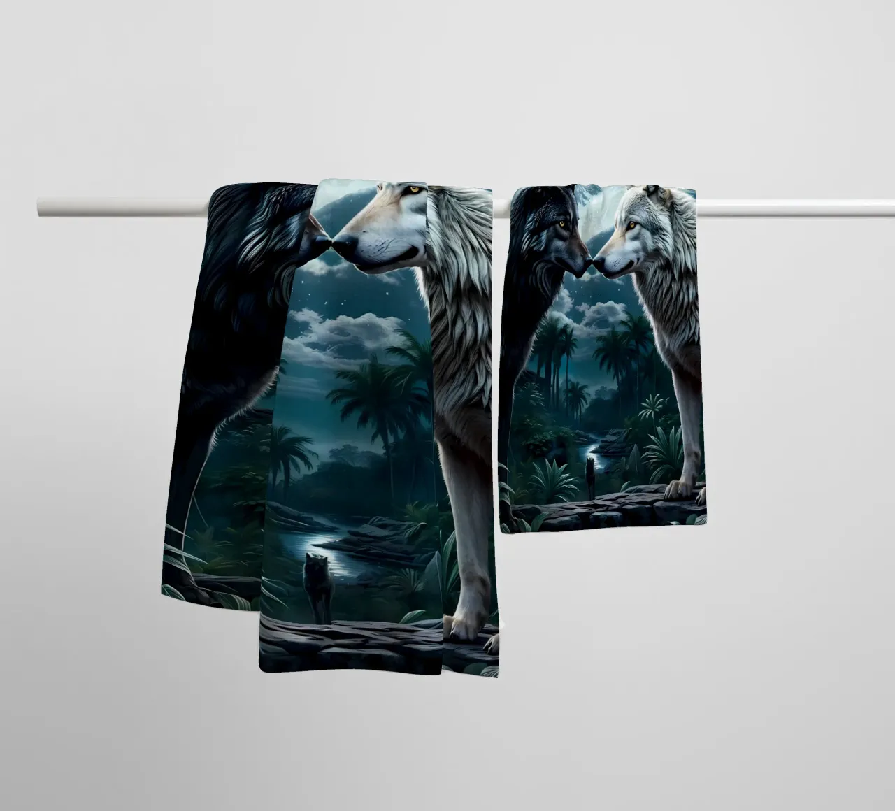 Animale lupo asciugamano da bagno da Pierre Walton