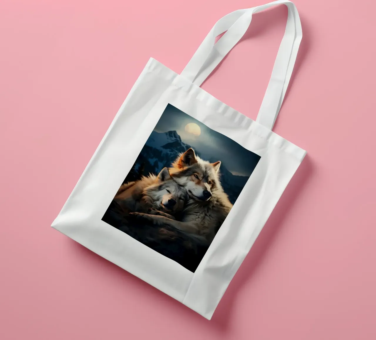 Wolf Tier Jutebeutel von Pierre Walton