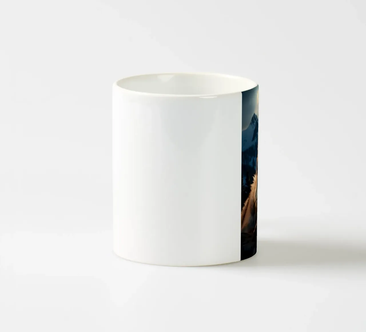 Animale lupo tazza in ceramica da Pierre Walton