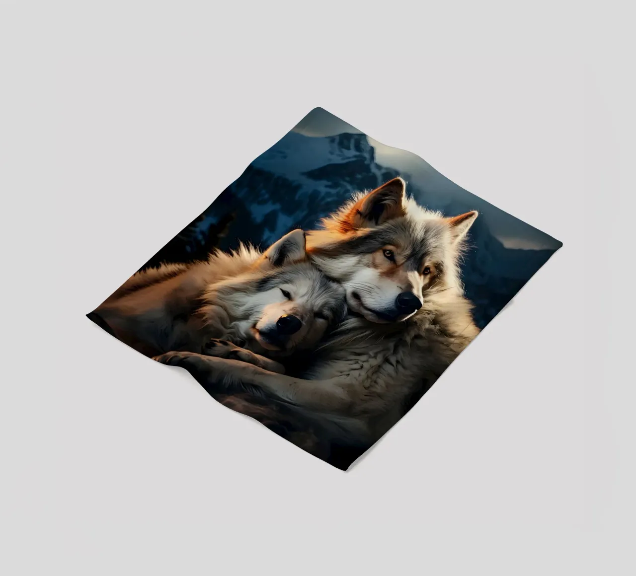 Animale lupo coperta in pile da Pierre Walton
