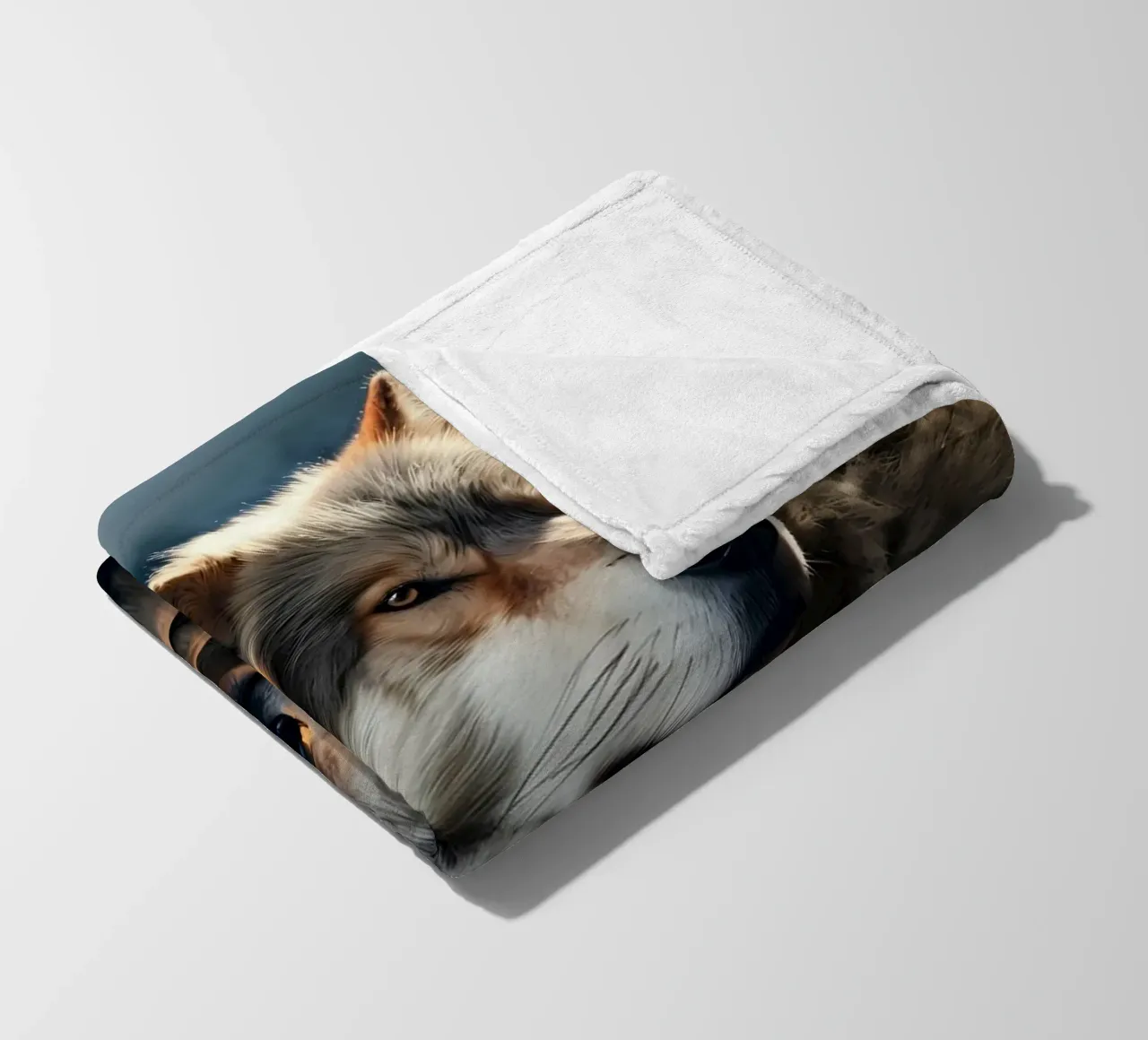 Animale lupo coperta in pile da Pierre Walton