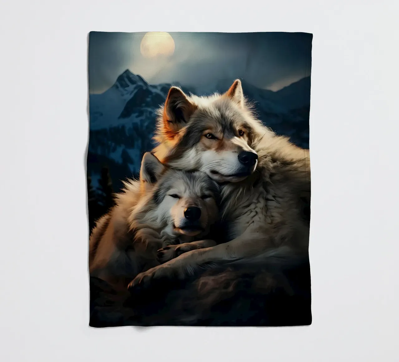 Animale lupo coperta in pile da Pierre Walton