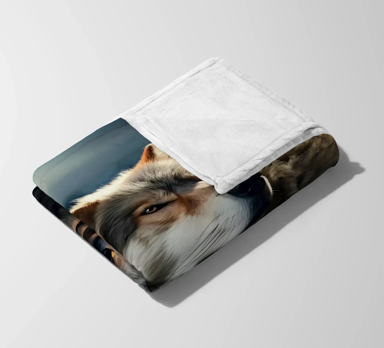 Animale lupo coperta in pile da Pierre Walton