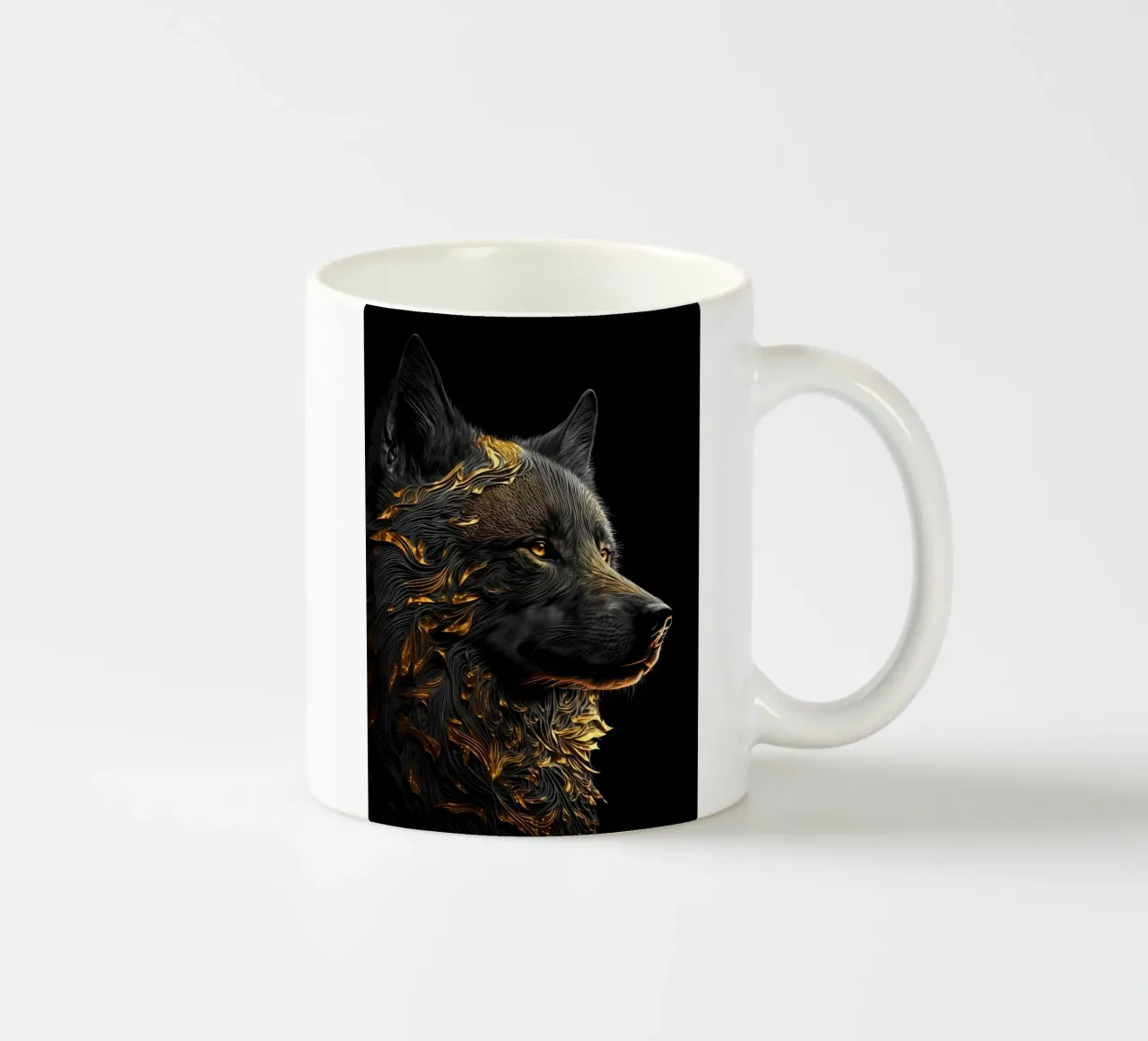 Animale lupo tazza in ceramica da Pierre Walton