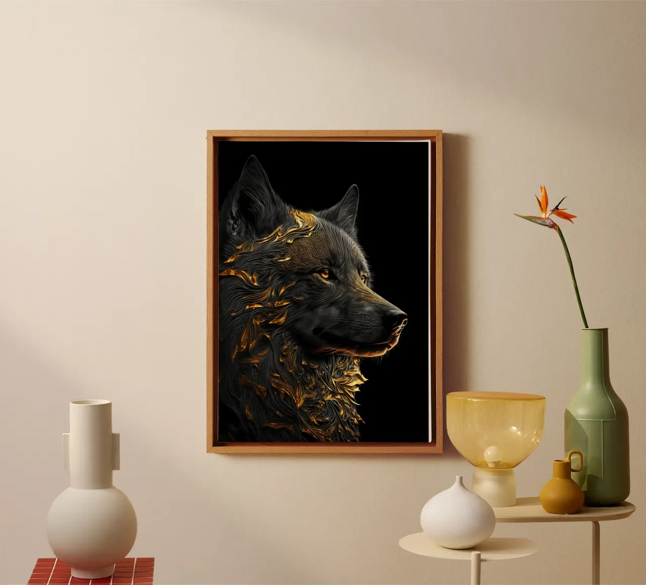 Wolf Tier Leinwand von Pierre Walton