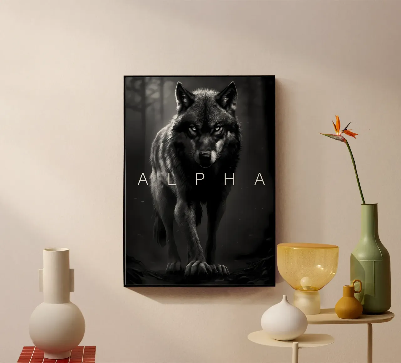 Animale lupo plexiglass da Pierre Walton