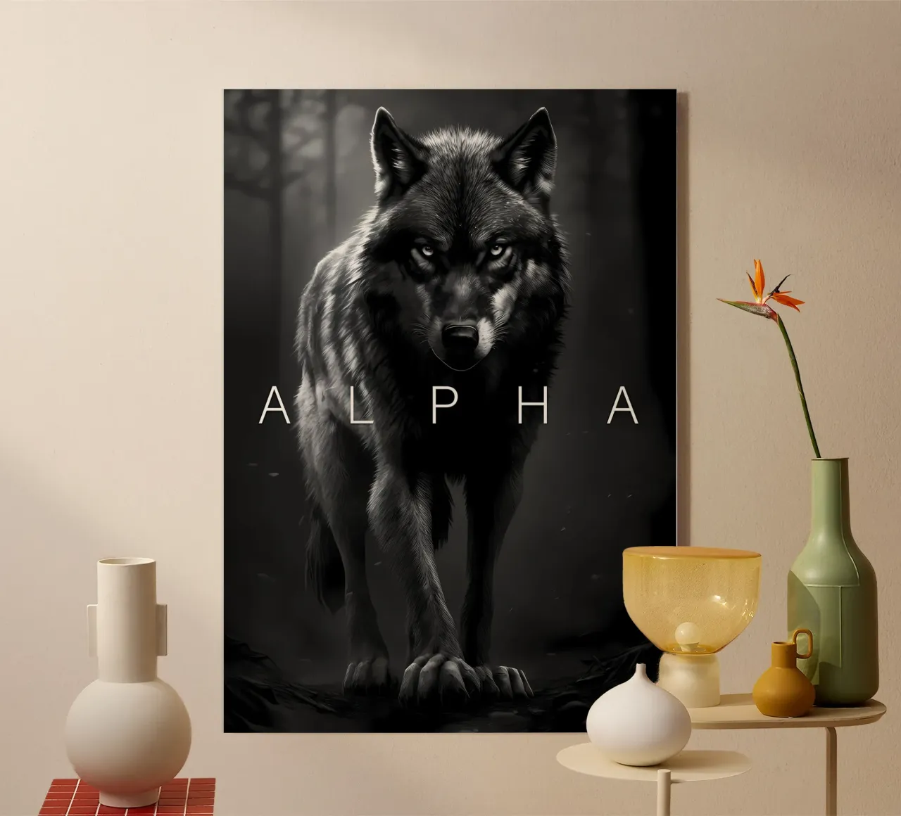 Animale lupo plexiglass da Pierre Walton