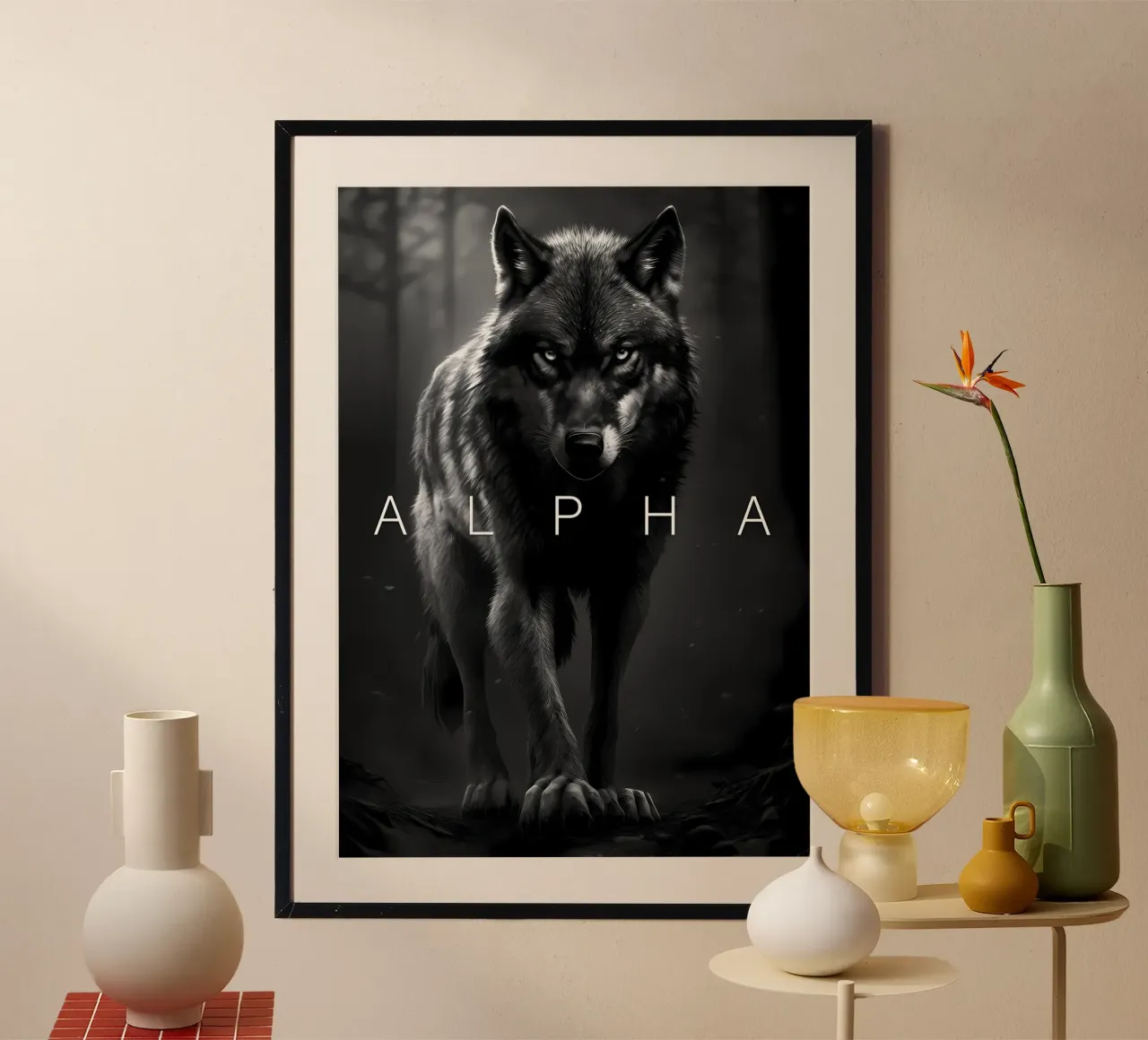 Animale lupo carta hahnemühle da Pierre Walton