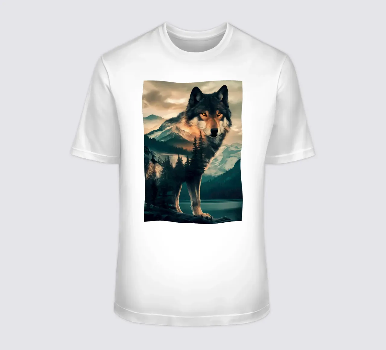 Animale lupo t-shirt da Pierre Walton