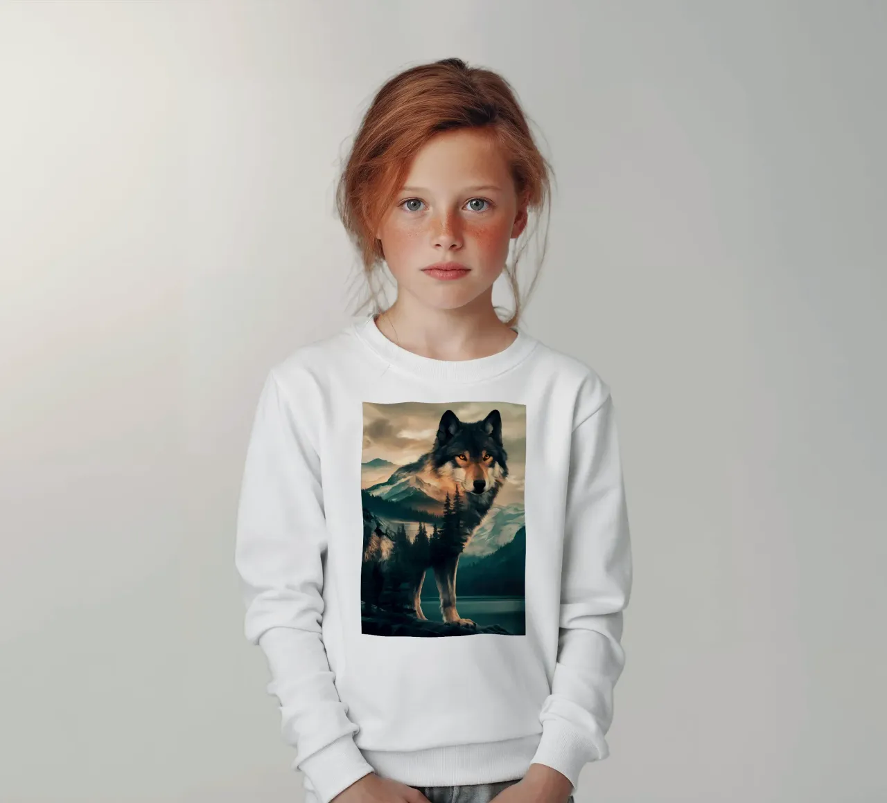 Animale lupo felpa bambino da Pierre Walton