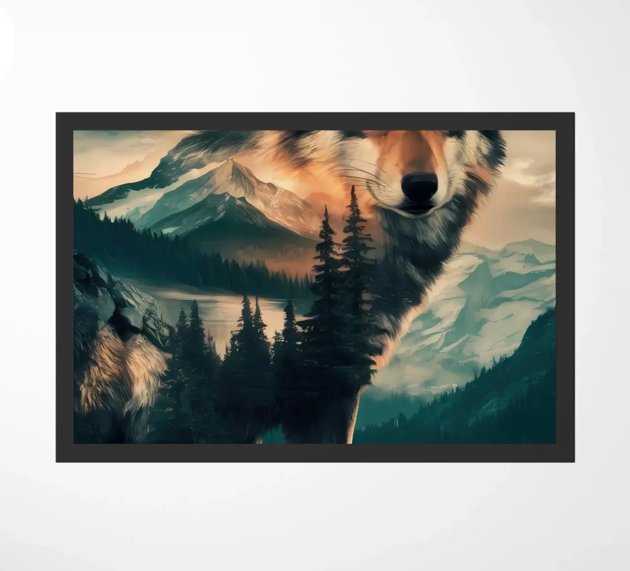 Wolf Dier deurmat van Pierre Walton